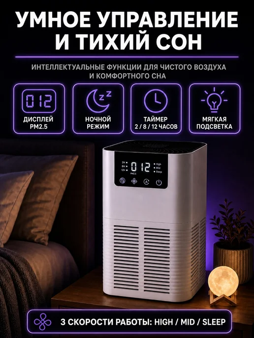 WHITES TECHNIC Очиститель воздуха для дома, белый, фото 8