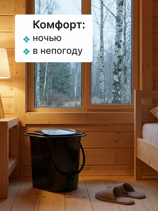 КамрусДом Ведро туалет с крышкой 17л, 17 л, фото 5