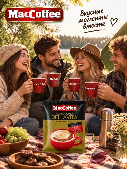 MACCOFFEE Кофе Мак Капучино Делла вита 20 шт по 24г, 20 шт, 24 г, фото 8