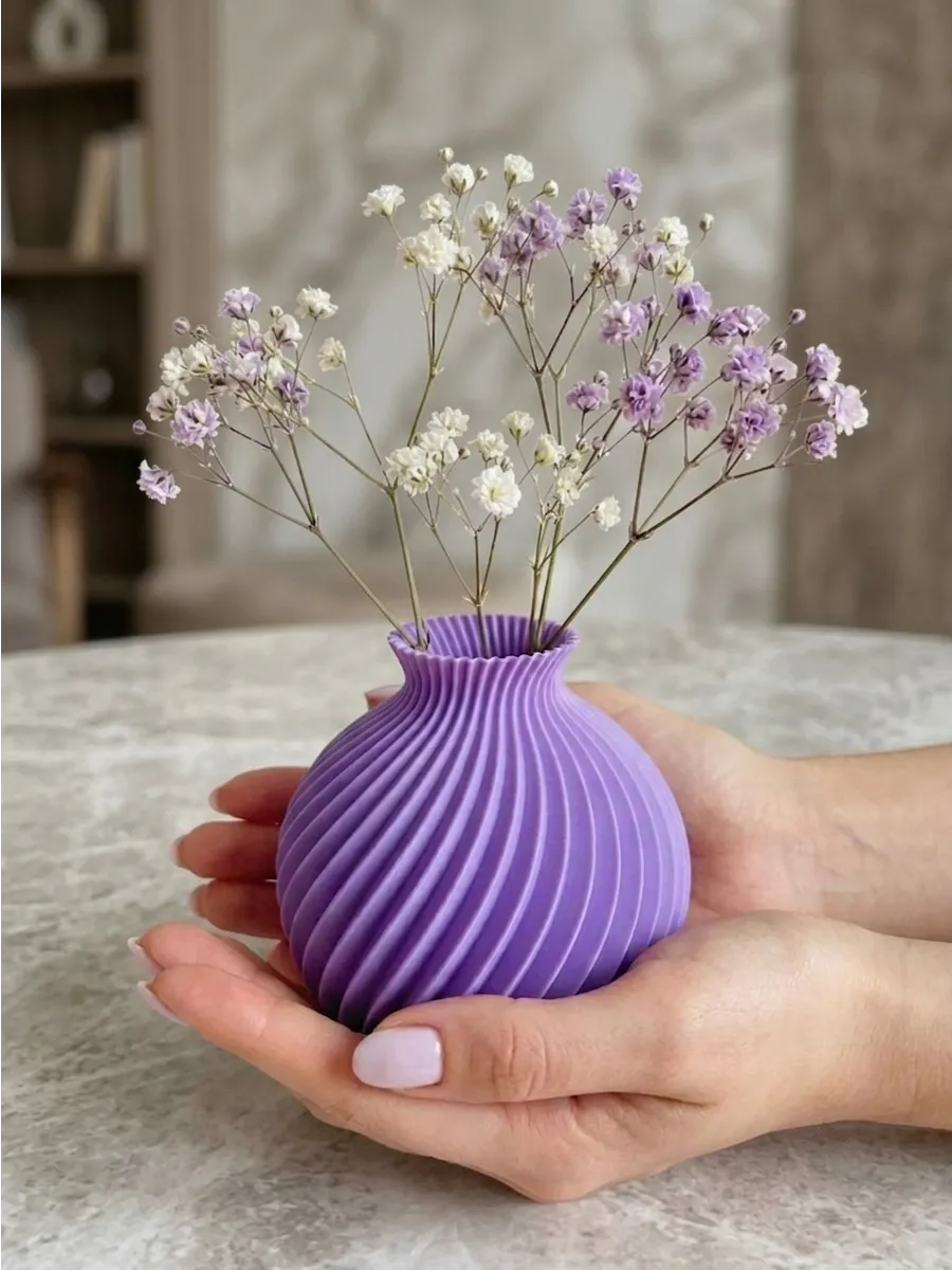 Ваза для цветов маленькая из 3d пластика