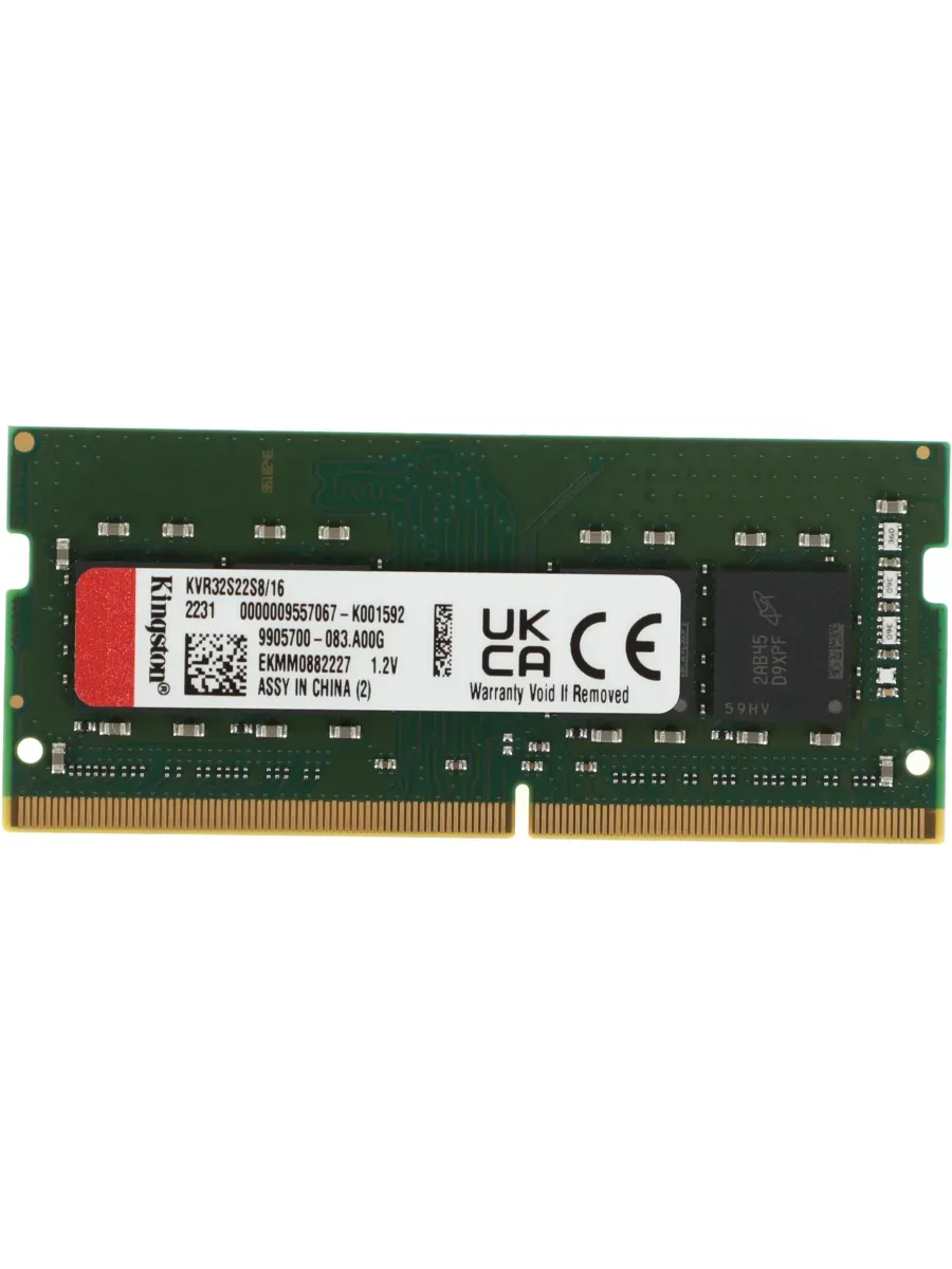 Kingston Память DDR4 16GB 3200MHz KVR32S22S8 16 Valueram RTL PC4-2560