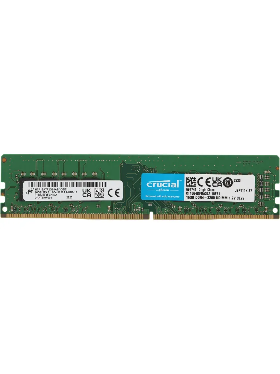 Crucial Память DDR4 16GB 3200MHz S CT16G4DFRA32A OEM PC4-25600 CL22
