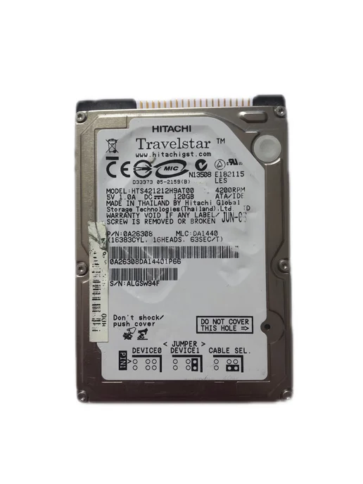 HITACHI Жесткий диск IDE 2.5" 120 GB, 120 ГБ