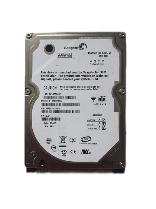 Seagate Technology Жесткий диск IDE 2.5" SEAGATE 40 GB, 100 ГБ