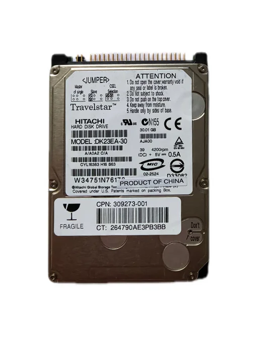 HITACHI Жесткий диск IDE 2.5" 120 GB, 30,01 ГБ