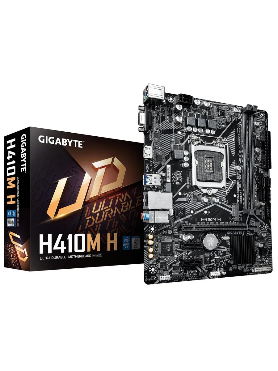 Материнская плата H410M H 2.0 H410 LGA1200 Intel H410 mATX R Gigabyte 1242612602 купить за 5 274 ₽ в интернет‑магазине Wildberries