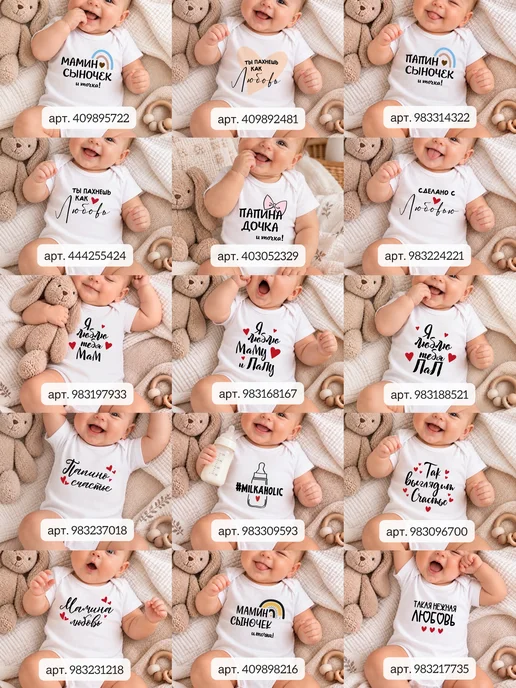 BAGREZOWA KIDS Боди с длинным рукавом для новорожденных без рисунка, белый, фото 3