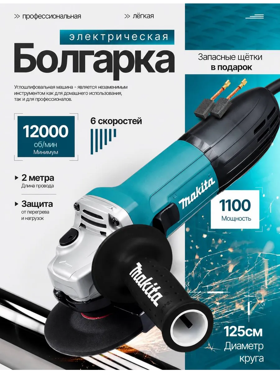 Болгарка электрическая 125 мм