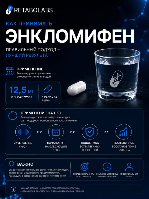 RETABOLABS Тестобустер Enclom, вариант, фото 4