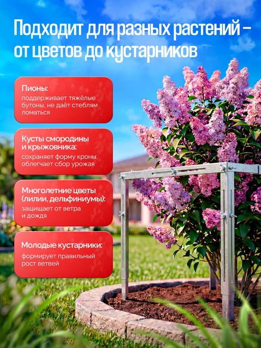 опора для растений в саду металлическая, вариант, фото 4