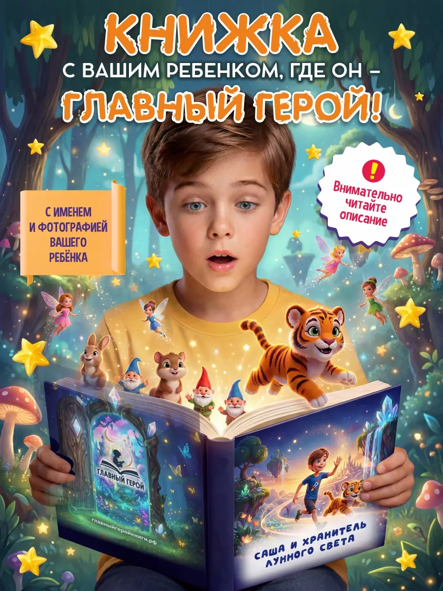 Именная книга для детей с фото ребенка