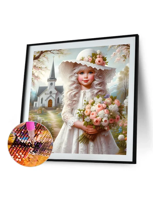 5D Diy полный круг алмазная мозаика набор 40x40см для дома, 40x40 см, фото 2