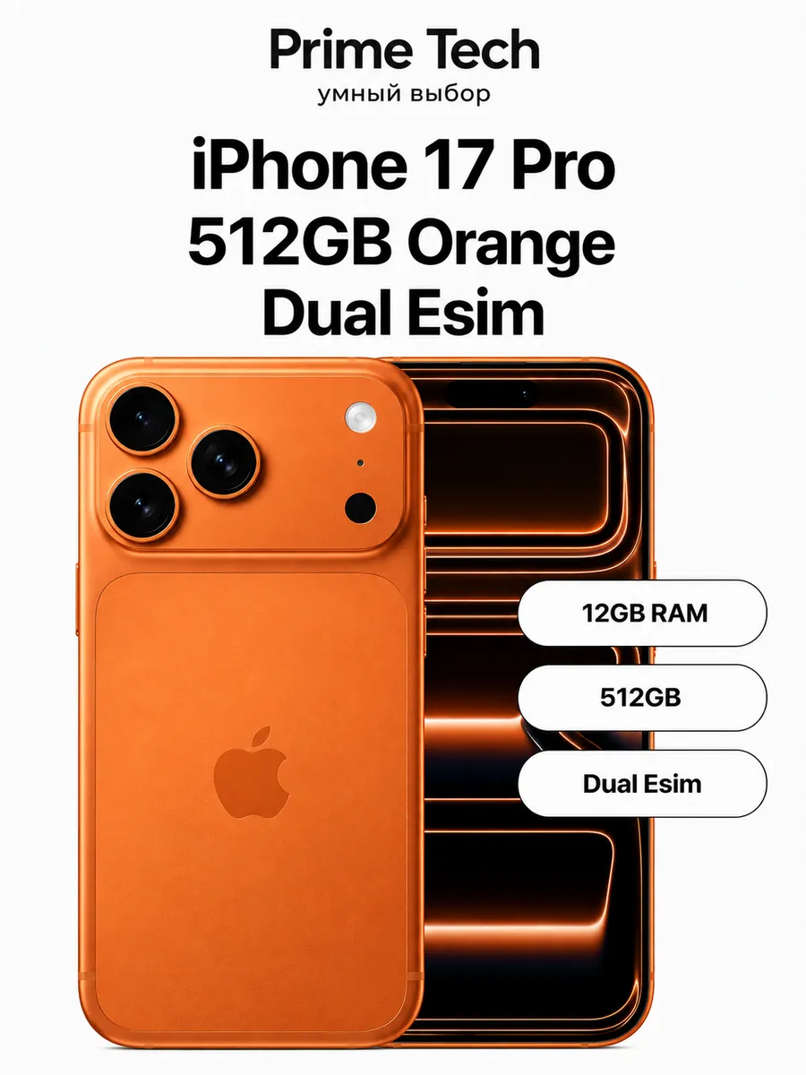 Смартфон iPhone 17 Pro 512GB Orange Dual Esim Apple 1244486944 купить в интернет‑магазине Wildberries