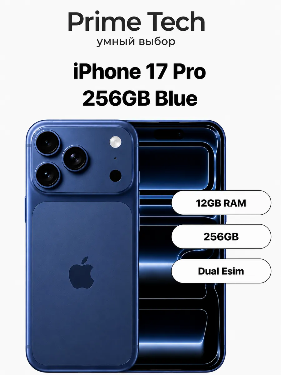 Смартфон iPhone 17 Pro 256GB Blue Dual Esim Apple 1244487044 купить в интернет‑магазине Wildberries