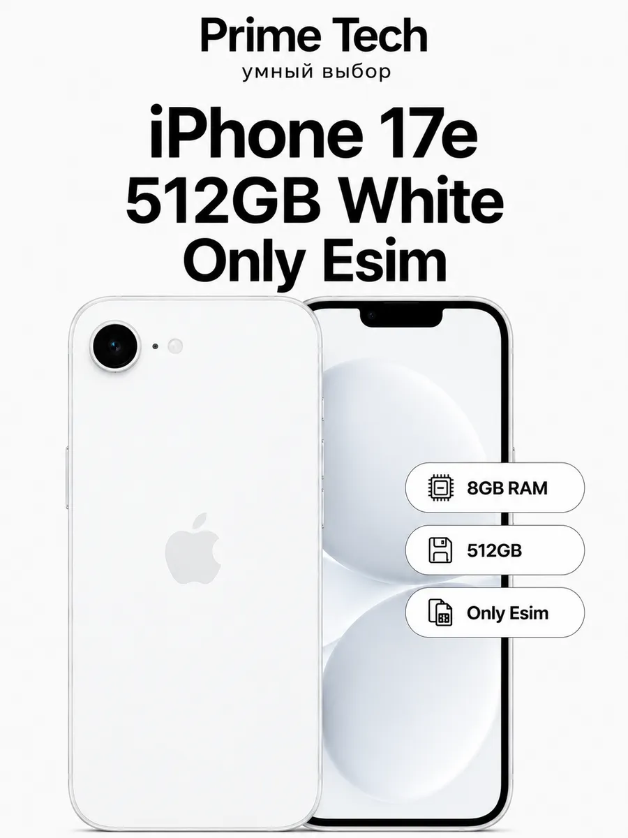 Смартфон iPhone 17е 512 White Only Esim Apple 1244487906 купить в интернет‑магазине Wildberries