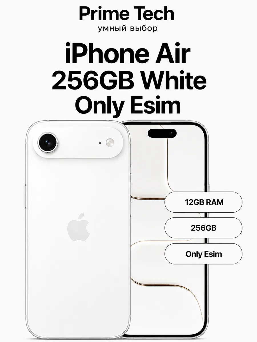 Смартфон iPhone 17 Air 256GB White Only Esim Apple 1244488357 купить в интернет‑магазине Wildberries