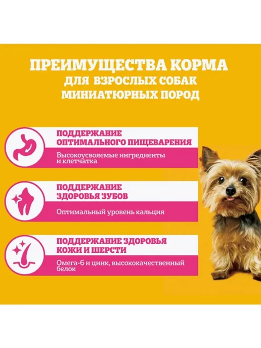 Сухой корм PEDIGREE Маленьких для собак, взрослые, говядина, 0,5 кг, фото 3
