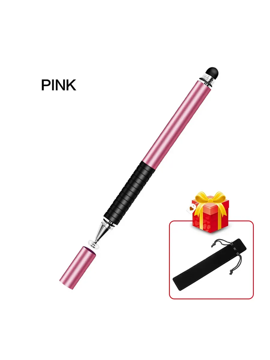 Стилус 2 в 1 pink stylus pen для планшетов и смартфонов