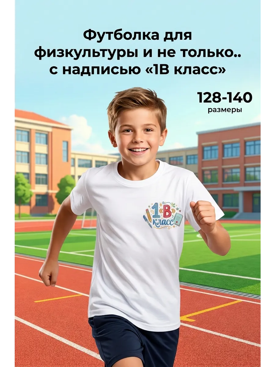 Футболка 1 В класс для физкультуры