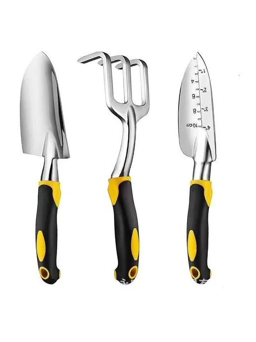 Совок садовый для цветов и огорода, набор 2 в - Scale shovel, черный, фото 5