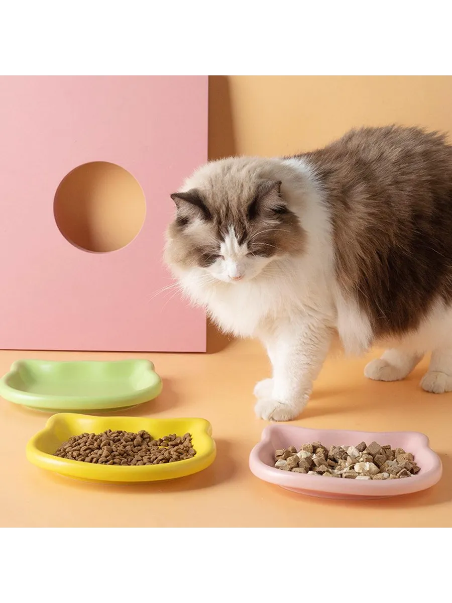 Миска для кошек пластиковая, для корма и воды, для котят и