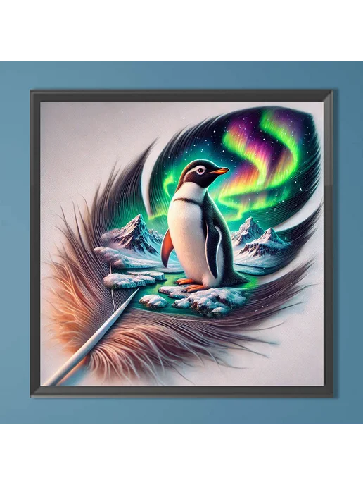 DIY алмазная 40х40см картина Круглая 5D для дома, 40x40 см, фото 2