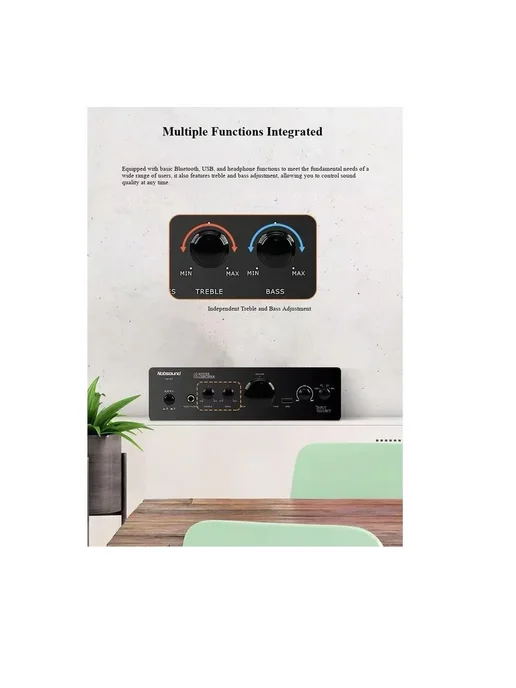 Nobsound PM1 Настольный маломощный усилитель, черный, фото 3