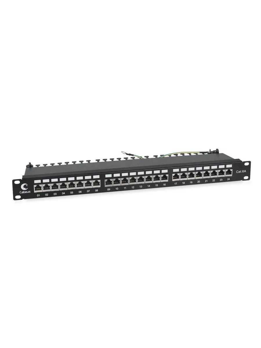 Патч-панель Cabeus PL-24-Cat.6a-SH-Dual