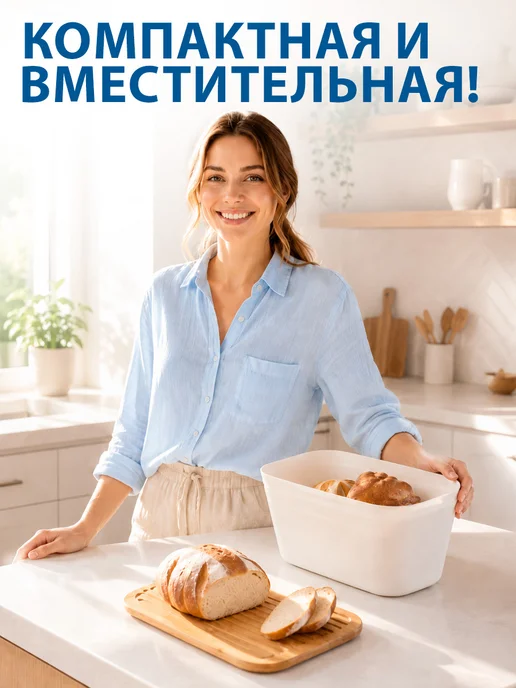 GT Хлебница с крышкой пластиковая 2 шт, 39.5x22.5x20.5 см, фото 2