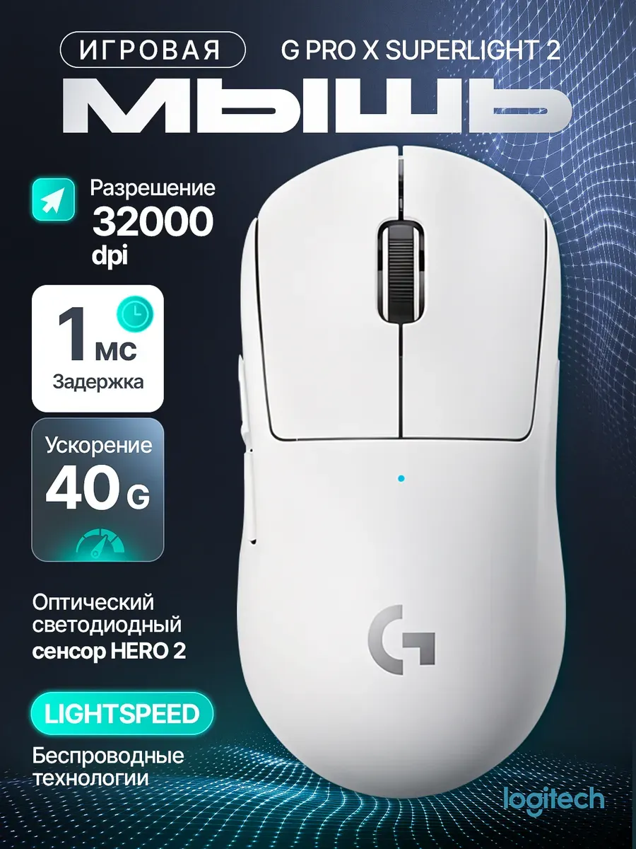 LOGITECH Беспроводная мышь игровая G PRO X SUPERLIGHT 2
