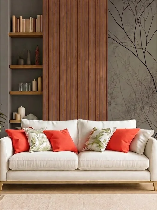 FRAYS DECOR Стеновые панели самоклеящиеся для ванной и кухни, коричневый, фото 3