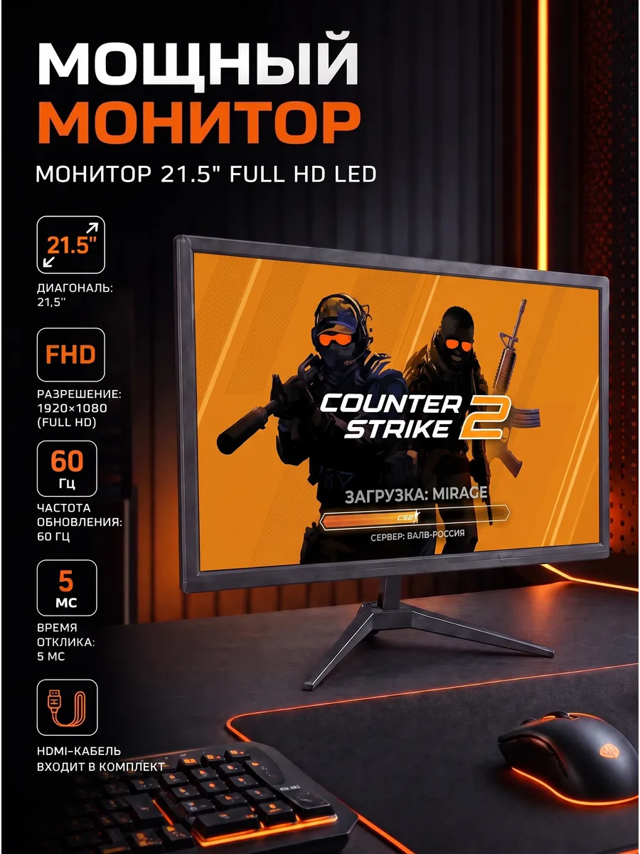 Монитор для ПК 21.5 дюймов