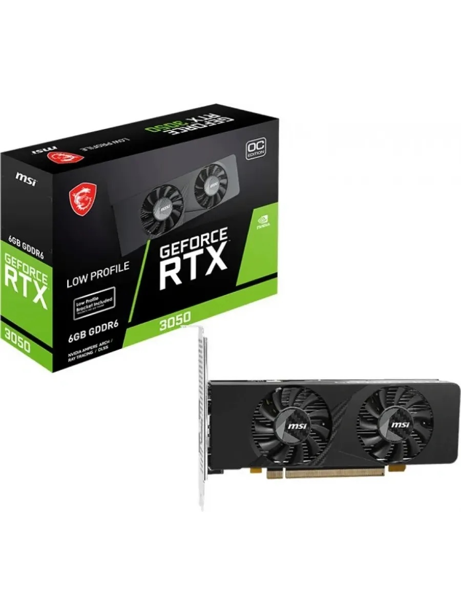MSI Видеокарта PCI-E 4.0 RTX 3050 LP E 6G OC
