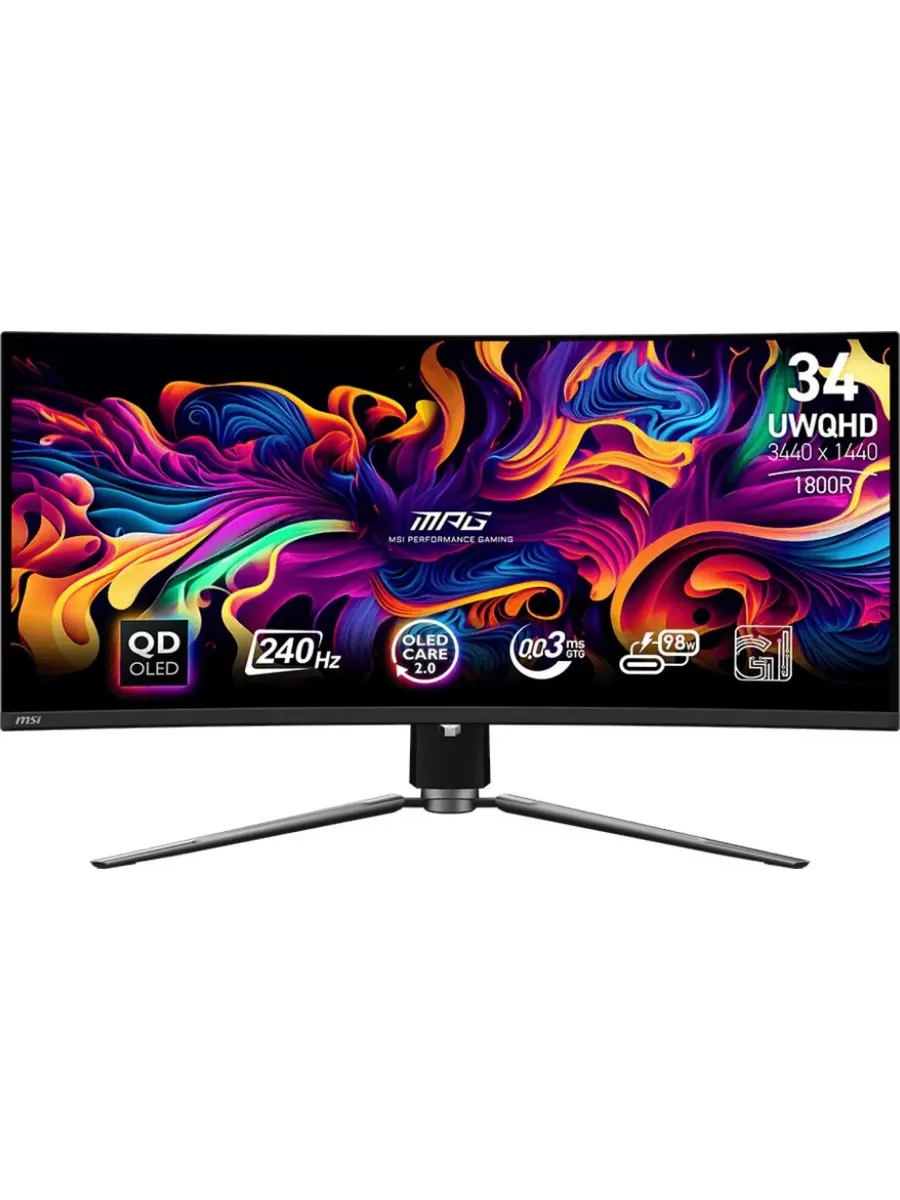 MSI Монитор 34" MPG 341CQPX черный QD OLED LED