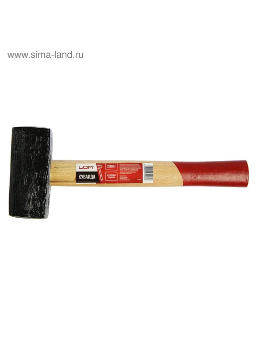 ЛОМ Кувалда 1 кг с деревянной рукояткой, 2 кг, фото 2
