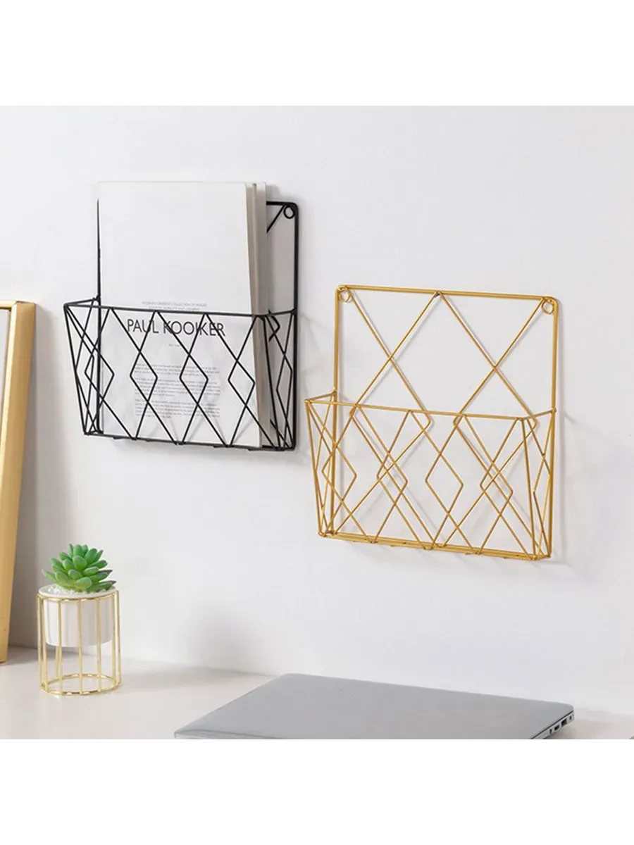 Черная газетница из железа 26х7 см