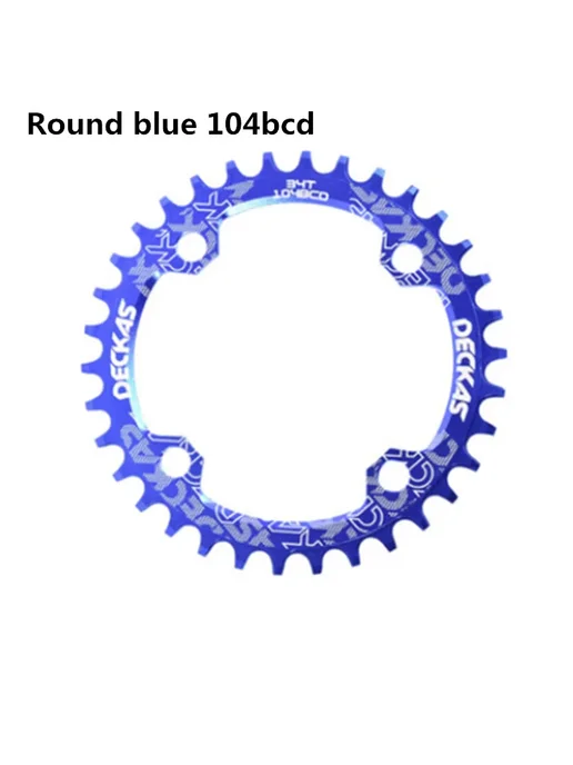 Deckas Звезда передняя 38T Round Blue 104bcd, синий