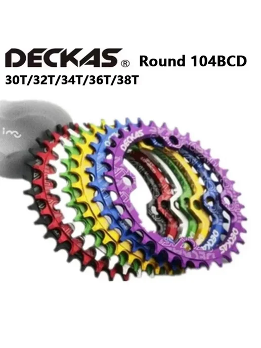 Deckas Звезда передняя 38T Round Blue 104bcd, синий, фото 2