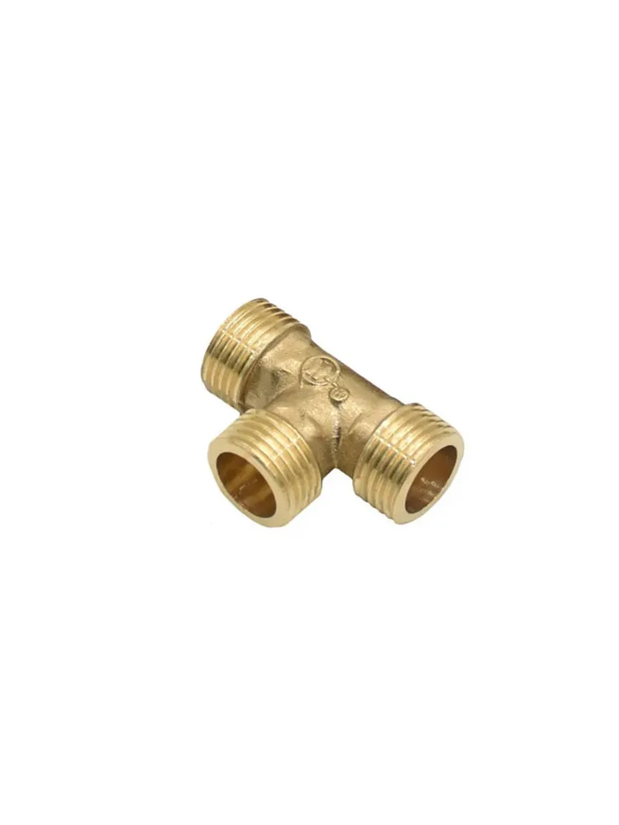 Латунный тройник G1/2 G3/4, цвет 1I2