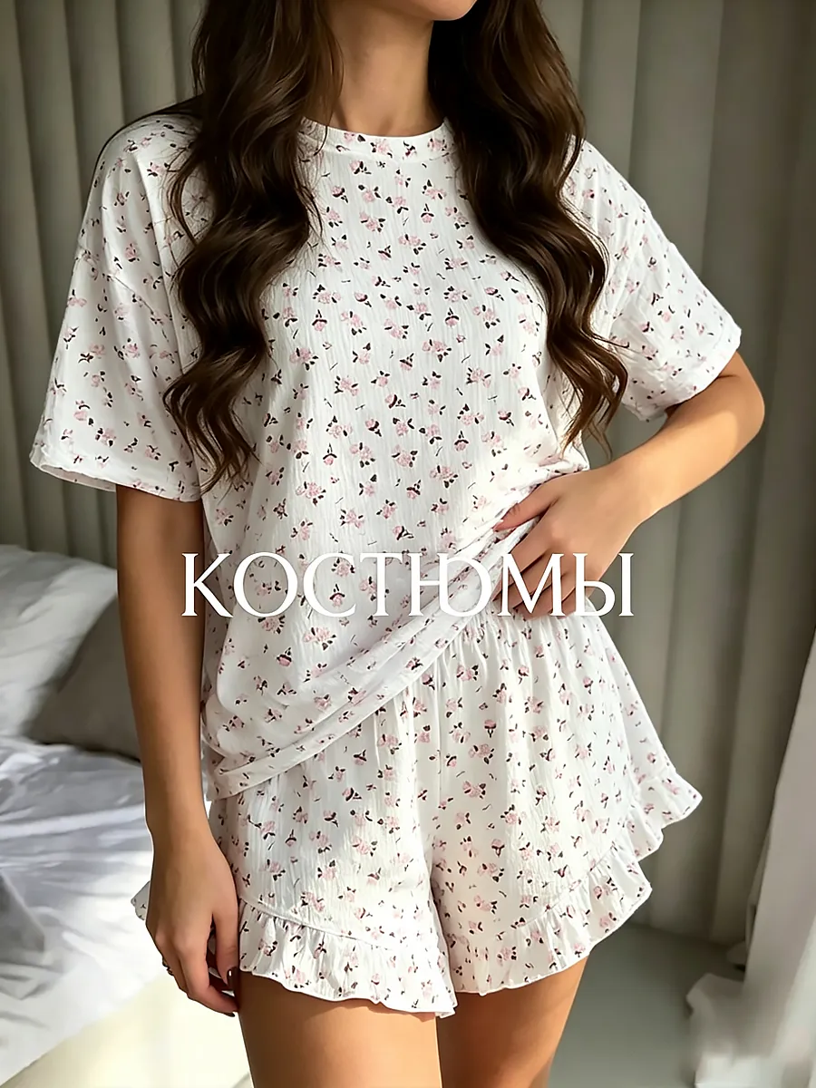 Пижама со штанами домашний костюм