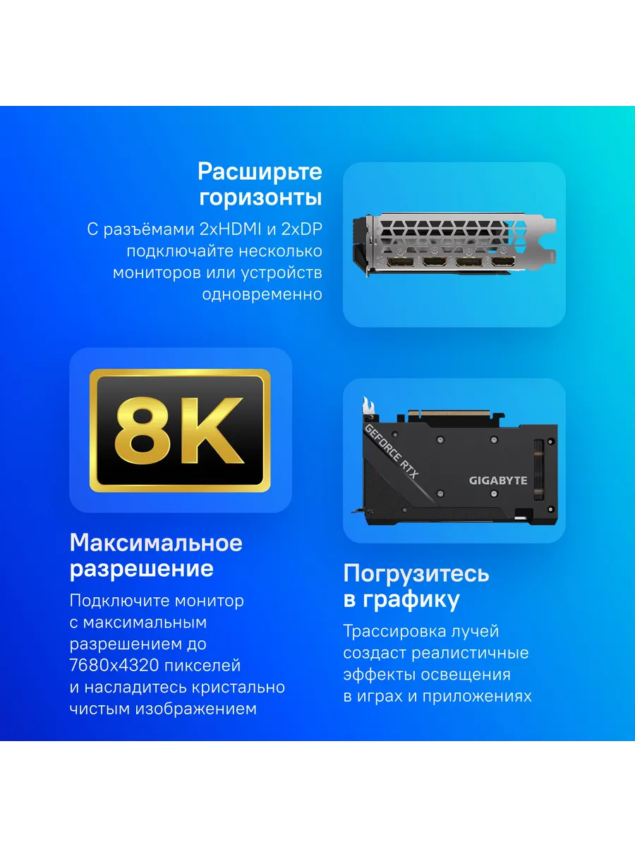 Видеокарта Gigabyte PCI-E 4.0 GV-N3060WF2OC-12GD