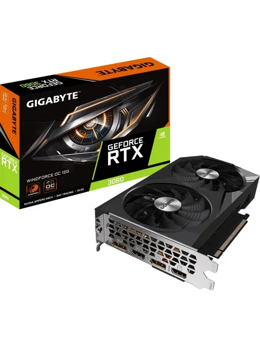 Gigabyte Видеокарта RTX 3060 12ГБ (GV-N3060WF2OC-12GD 2.0), PCI-E 4.0, фото 4