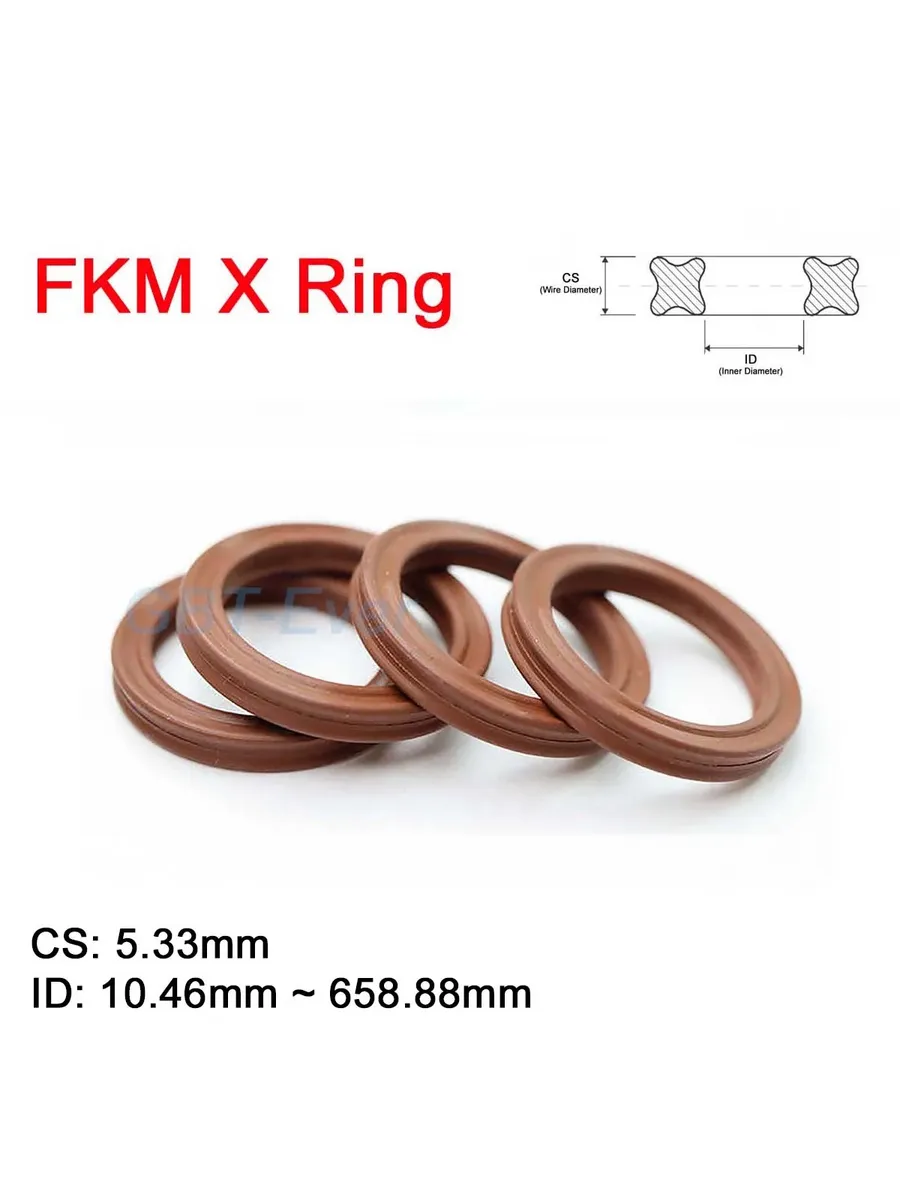 Фторкаучуковое уплотнительное кольцо X-Ring коричневое 5,33