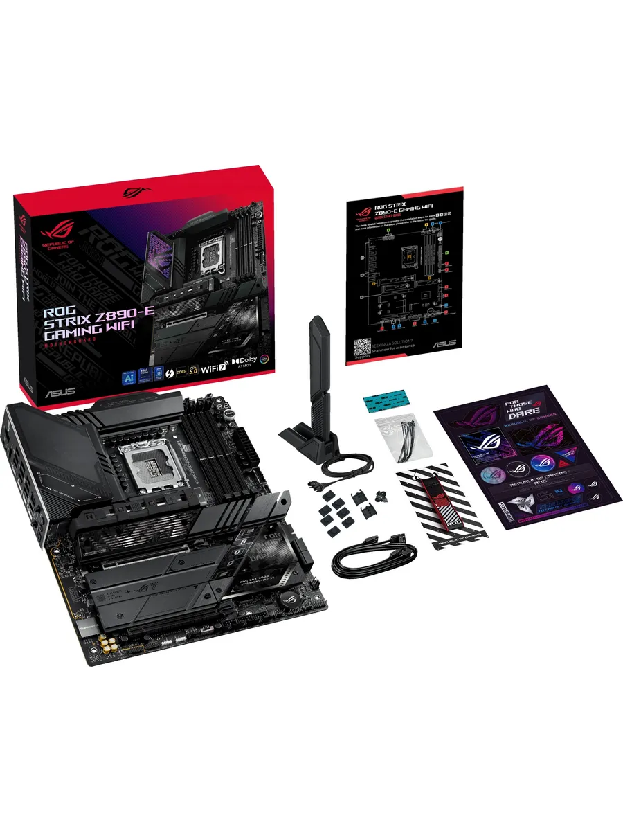 Материнская плата Asus ROG STRIX Z890-E 1252282945 купить за 70 097 ₽ в интернет‑магазине Wildberries