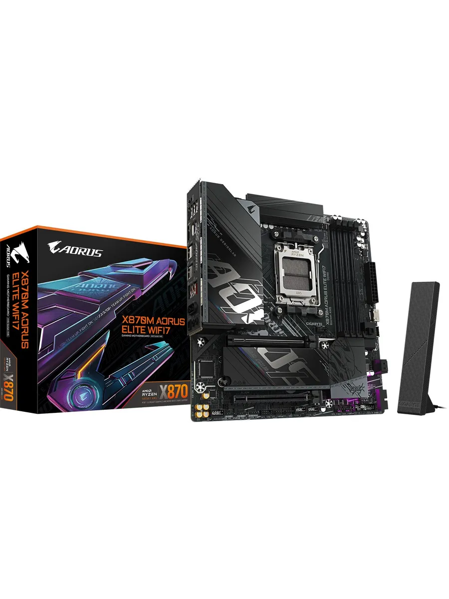 Материнская плата Gigabyte X870M AORUS 1252283410 купить за 31 583 ₽ в интернет‑магазине Wildberries