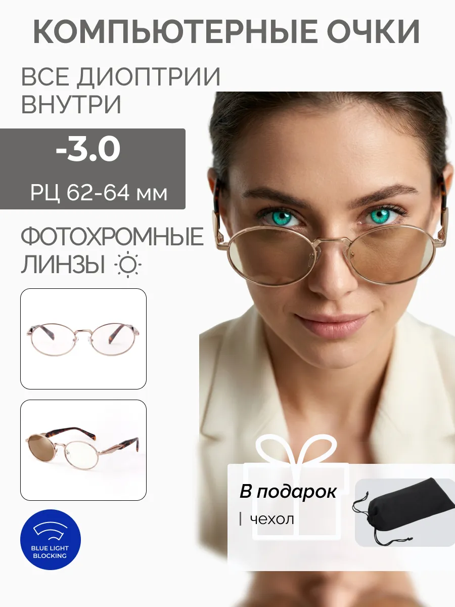 Компьютерные очки с диоптриями
