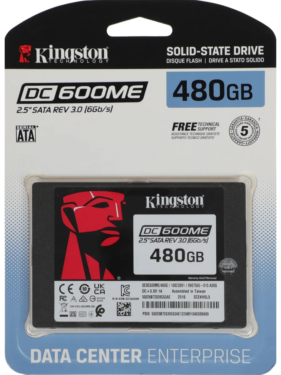 Накопитель SSD SATA-III 480GB Kingston 1252658146 купить за 61 880 ₽ в интернет‑магазине Wildberries