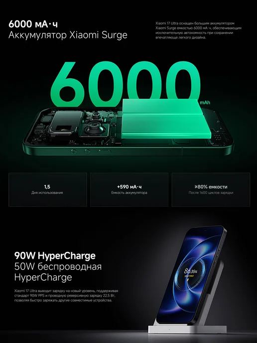 Смартфон Xiaomi 17 Ultra 16/512 ГБ, черный, фото 7