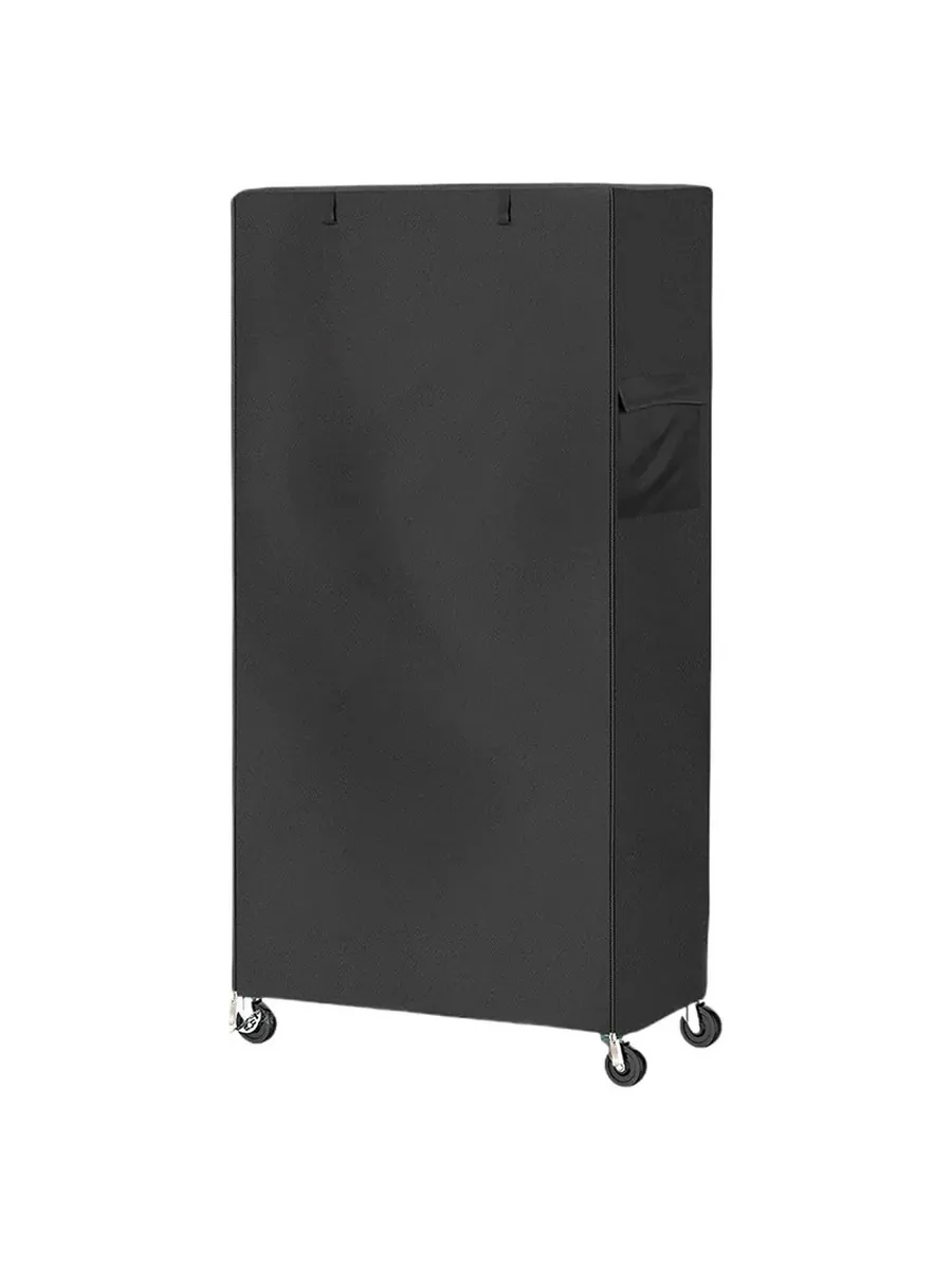 Пылезащитный чехол для полки, черный, Oxford 210D 122x61x183