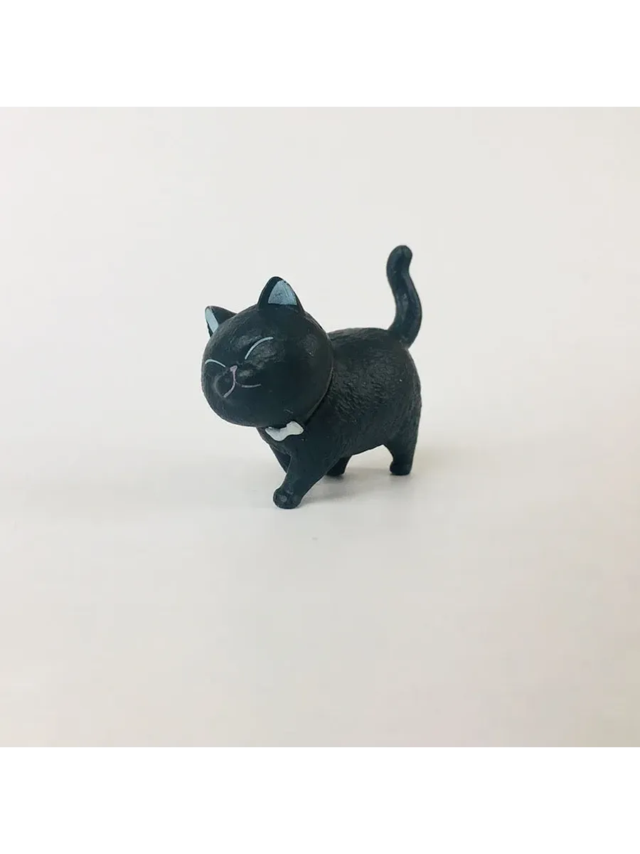 Миниатюрная фигурка кошки, черный цвет, 6